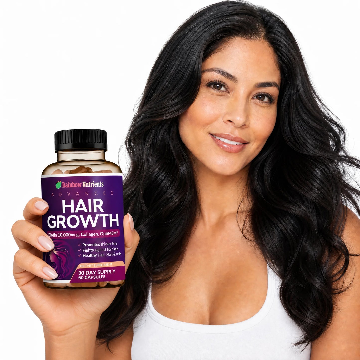 Cabello que se quiebra? Piel sin brillo?Uñas frágiles? — Una cápsula al día resuelve los tres.