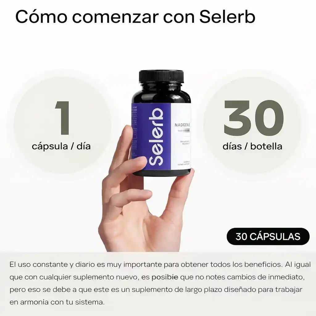Selerb NAD+ — Recupera tu rendimiento y tu energía masculina, de forma natural 💪